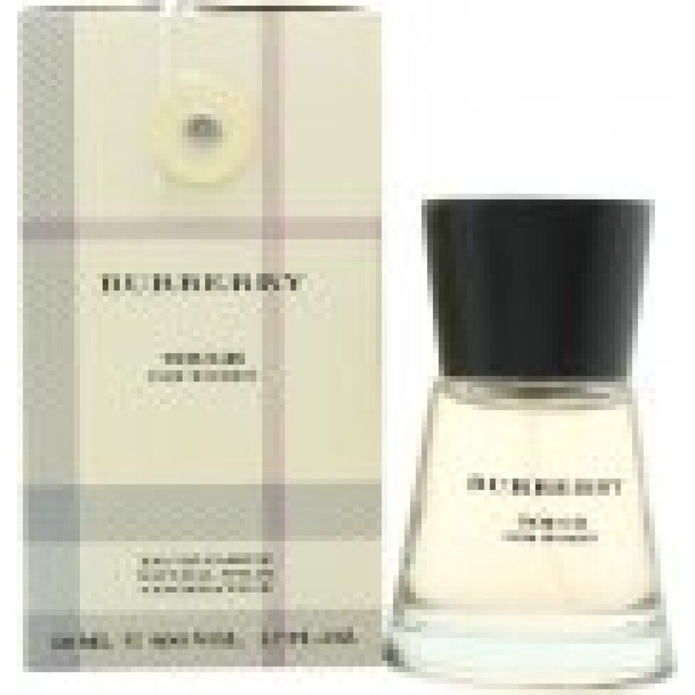 Burberry Touch for Women Eau de Parfum Spray. Flacone e confezione. Logo e nome del prodotto su entrambi gli elementi.