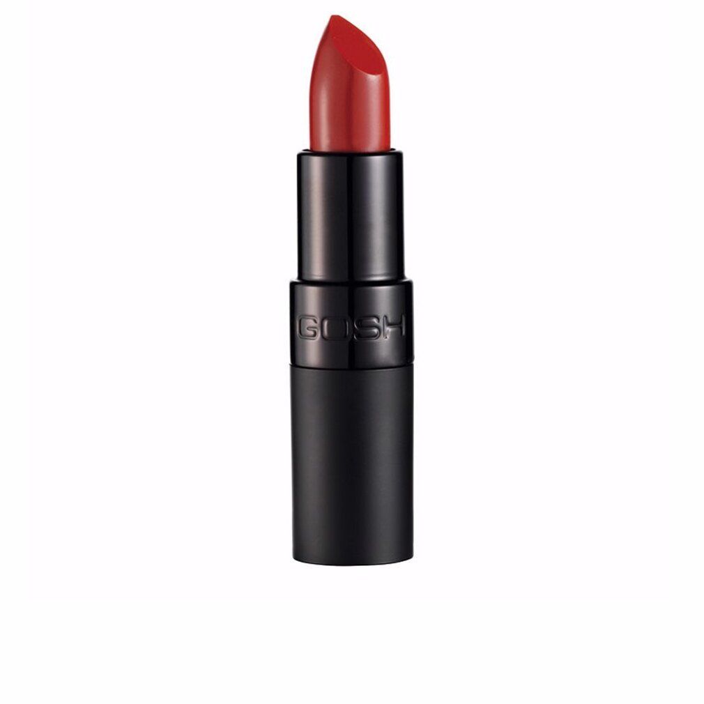Rossetto rosso in astuccio nero. Marchio GOSH. Scritta GOSH.