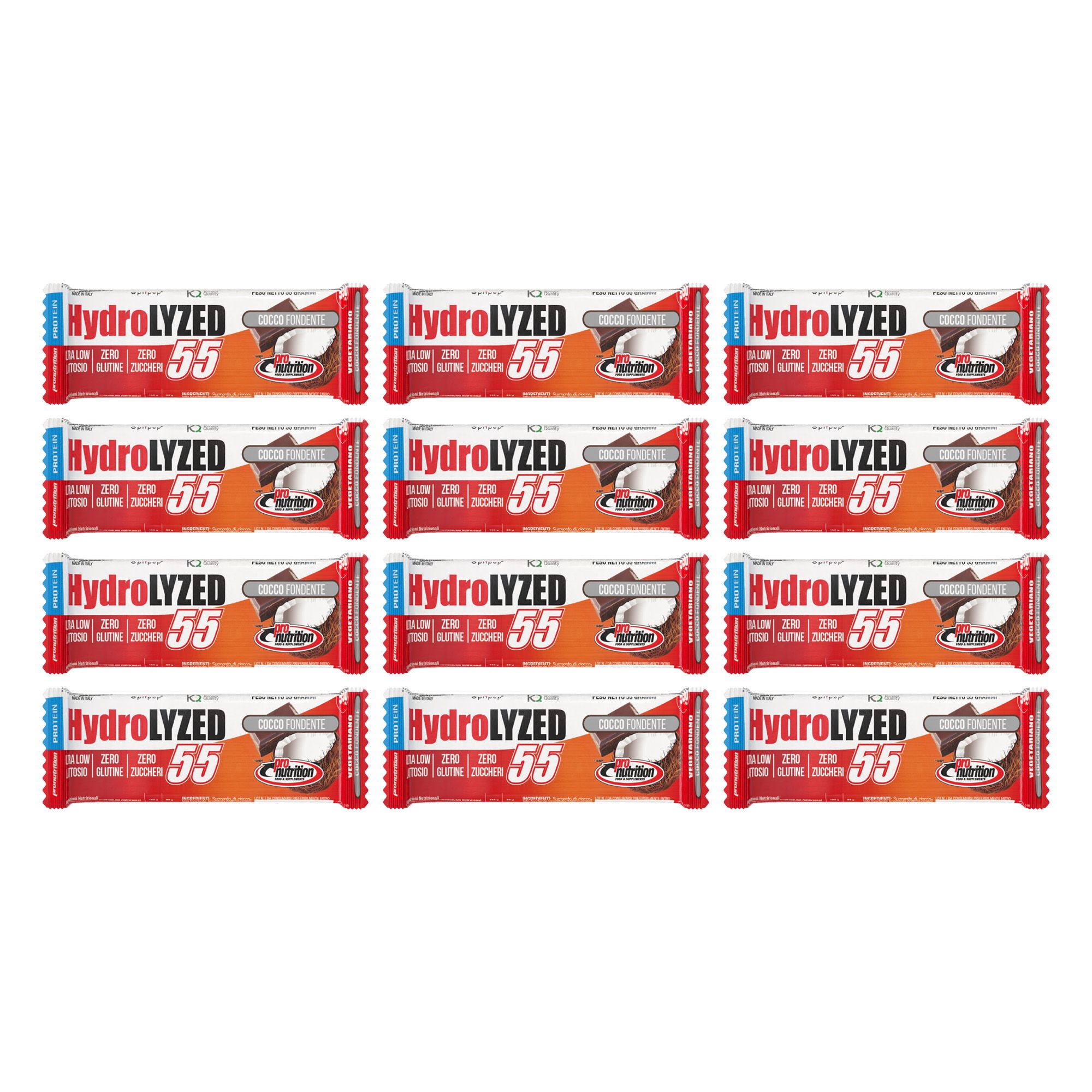 Pronutrition Barretta proteica Hydrolized - Zero zuccheri - Optipep 90 - Fondente cocco