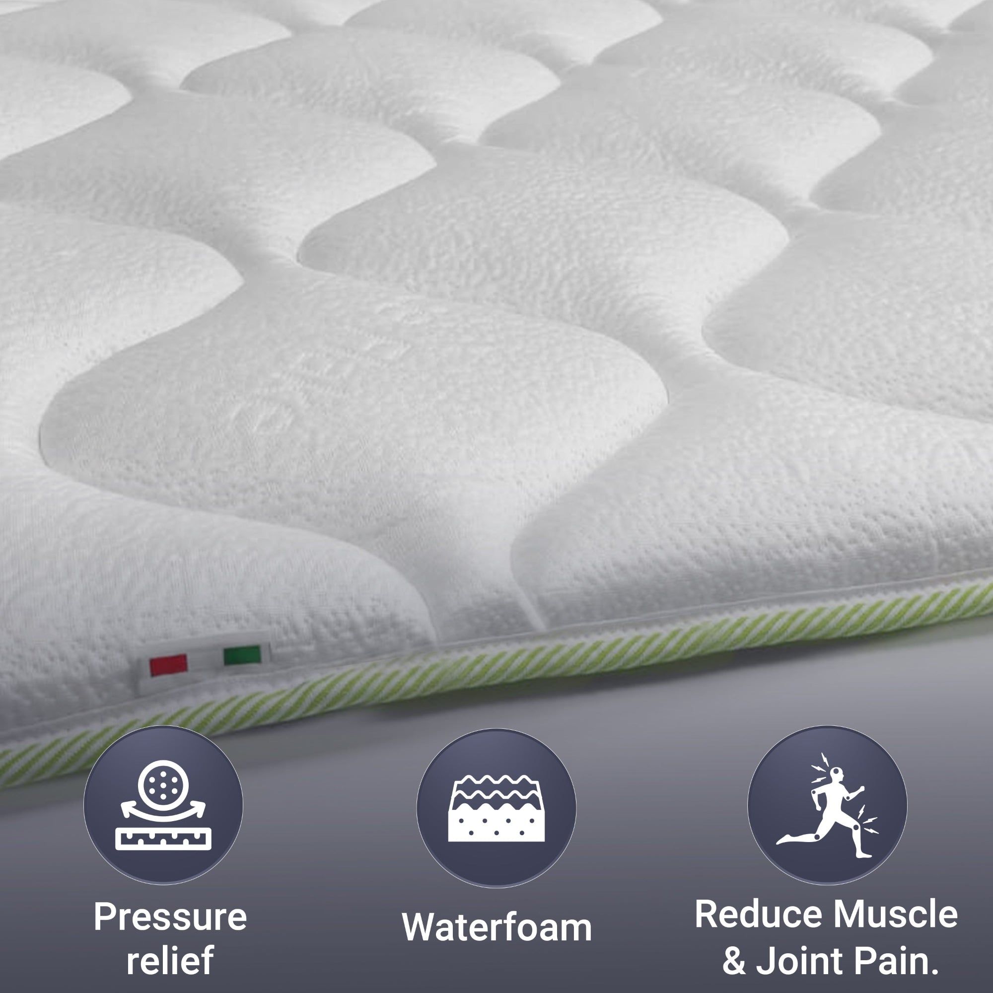 The White Stone Topper Rinfrescante Singolo con Elastici 100X190
