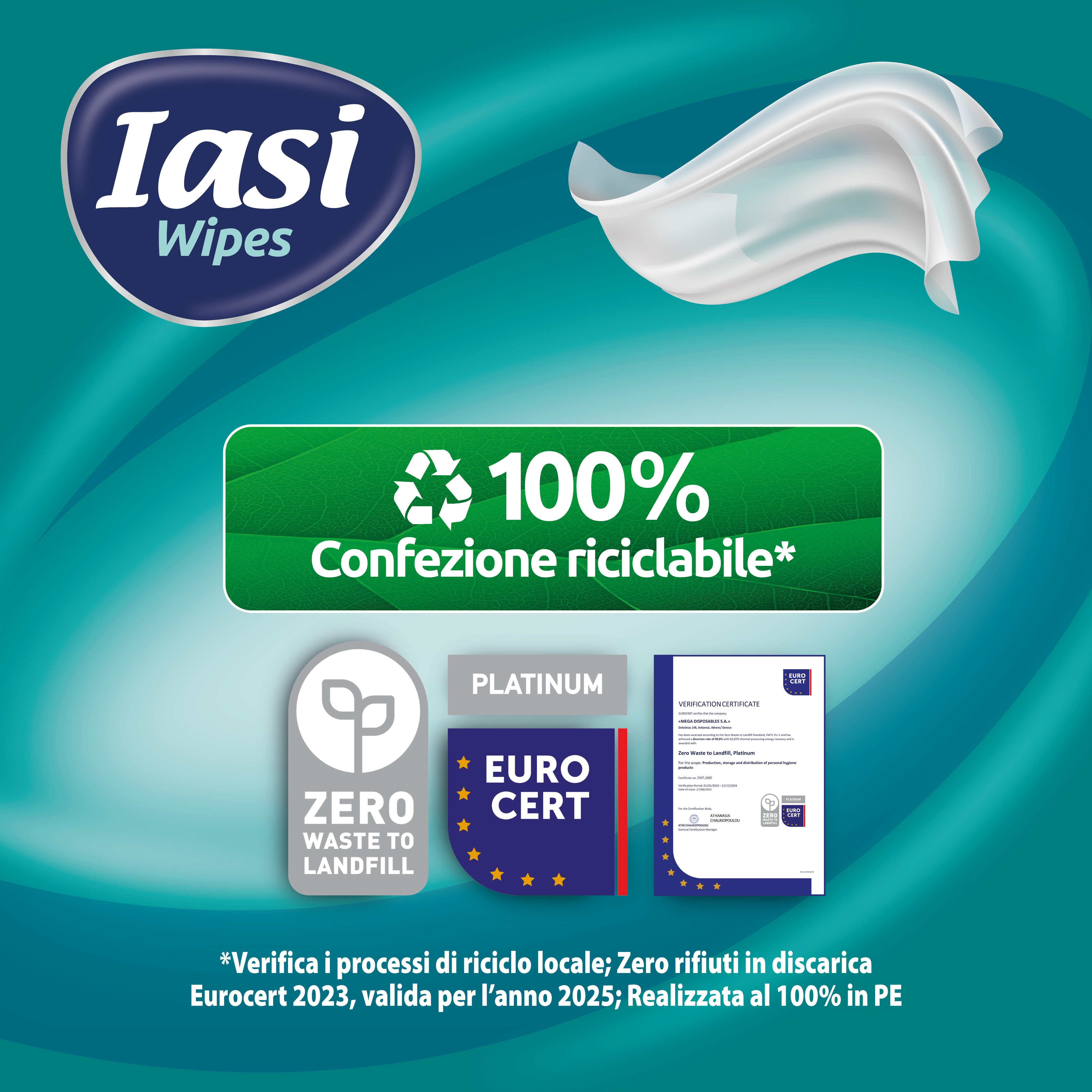 IASI Salviette XL per Adulti, Ripristinano il PH naturale della pelle, Senza Risciacquo, 864 unità